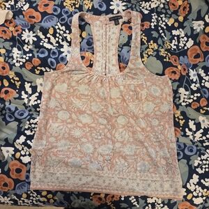 American Eagle Outfitters Light Pink Floral Tank Top